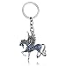 Produktbild Lumanuby 1x Vintage Fliegendes Pferd Anhänger Schlüsselbund Unisex mit Strass für Schlüssel von Haus Büro, Zugangskarte von Wohnung, U-Disk,Schlüsselanhänger Serie Size ca. 9.5x6.0cm (Blau)