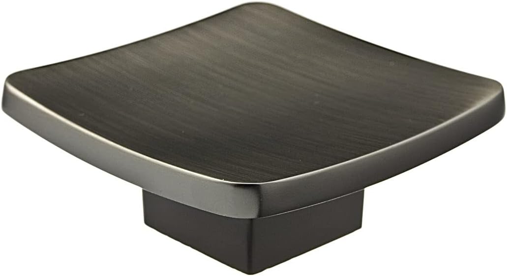 Richelieu Hardware BP860957BORB Smithfield Collection 2 1/4-inch (57 mm) Brushed Oil-Rubbed Bronze Modern Square Closet Door Knob for Kitchen, Bathroom, and Furniture