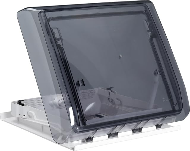 MAXXAIR Skymaxx - Parasol para Techo (40 x 40 cm, manejo Manual, con Estor Opaco, Grosor de 23 a 60 mm), Color Gris y Blanco