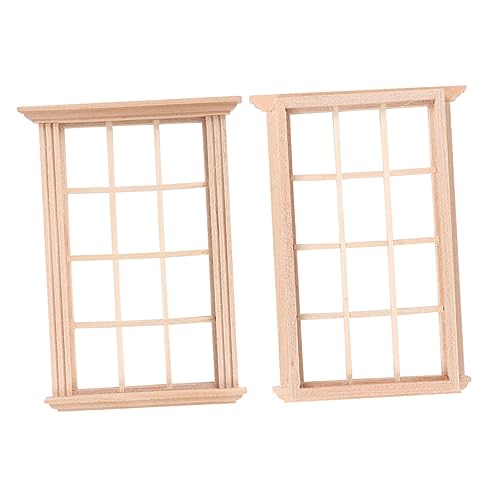 SAFIGLE Mini Moldura De Janela Ornamento De Madeira DIY 112 Modelo Em Escala Moldura De Janela De Ca