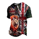 Categoría de producto Camisetas de hombre - Camiseta de manga corta para uso diario Cuello redondo Camiseta básica cómoda transpirable, azul, 3XL