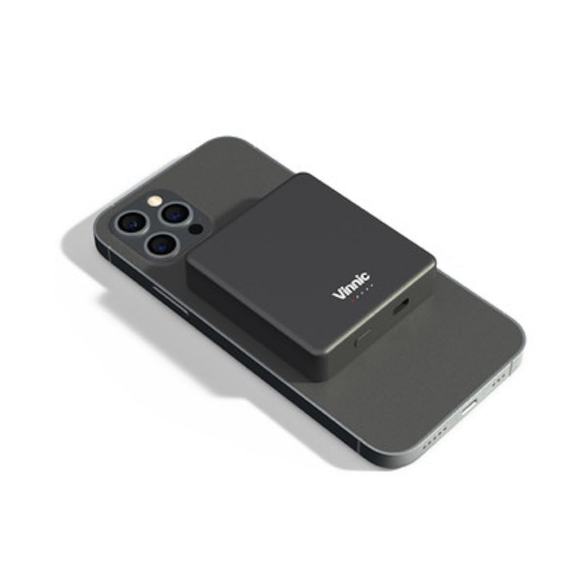 Vinnic Batería externa magnética inalámbrica de 5000/10000 mAh 15W para iPhone 12/12pro/12proMax/12mini/13/13pro/13proMax (grafito, 10000mAh)
