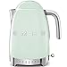 Smeg EEJB129 Jug Kettle with Acoustic Alarm, 3KW, 1.7L & Smeg 4 Slice Toaster, Extra Wide Slots, Pastel Green KLF04PGUK/TSF03PGUK