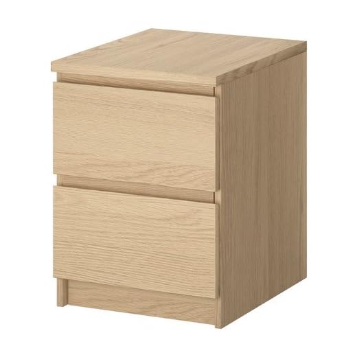 IKEA MALM Byrå vit målad ek fanerad 40 x 55 cm