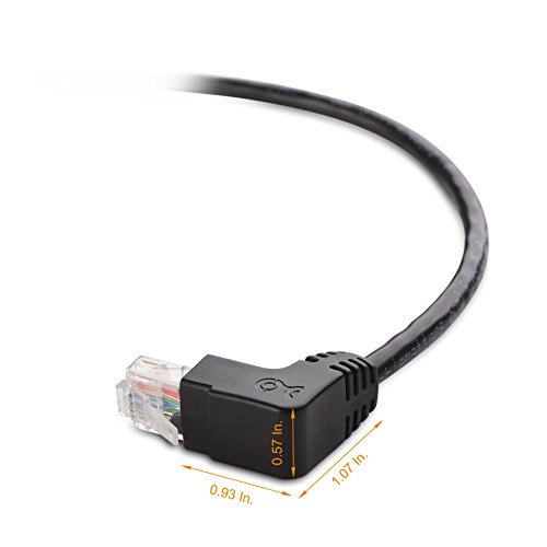 Cable Matters 10Gbps Combo-Pack 90 Degree Cat 6, Cat6 Right Angle Ethernet Cable 3 Ft (Right Angle Down + Right Angle Up) #TOP6