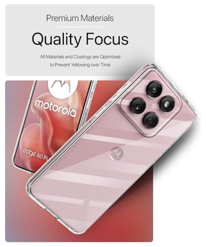 Image of JGD PRODUCTS for Moto Edge 60 Fusion 5G Premium Transparent Hybrid Soft Slim Dust Proof Back Case Cover with Camera Protection