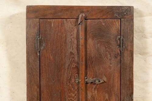 Biscottini Innentür Fenster L 44,5 x T 5,5 x H 61,5 cm - Holztür - Türen für Innen und Außen - Wohnkultur