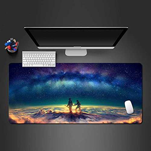 Tapis de souris gaming XXL 900x400 mm Blue Star 3D grand sous-main pour bureau