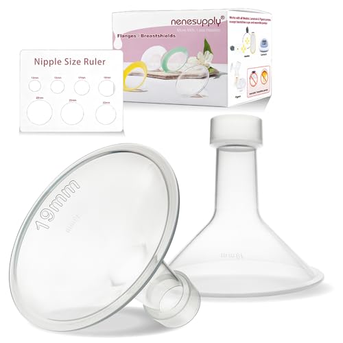 Nenesupply 19mm Flange Compatible with Medela Breast Pump Parts Replace 19mm Flange for Medela Accessories Compatible with Pump in Style Parts Symphony Swing Harmony Pump Work with Personalfit Flex