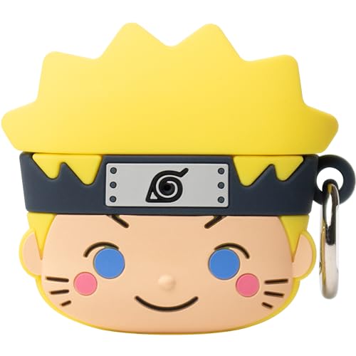 iFace Naruto Shippuden Anime Figure AirPods Custodia compatibile con AirPods Pro e Pro 2 - Cover protettiva in silicone [moschettone incluso] [compatibile con ricarica wireless] - Naruto