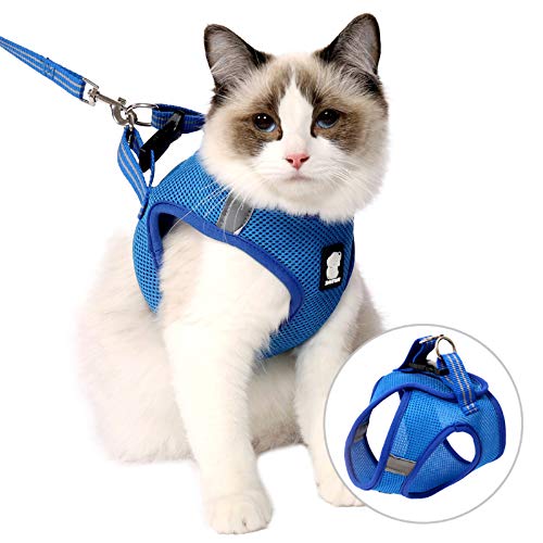 Cat Harness Leash Straps Soft and Comfortable Cat Walking Jacket with Running Cushioning and Escape Proof for Puppies…