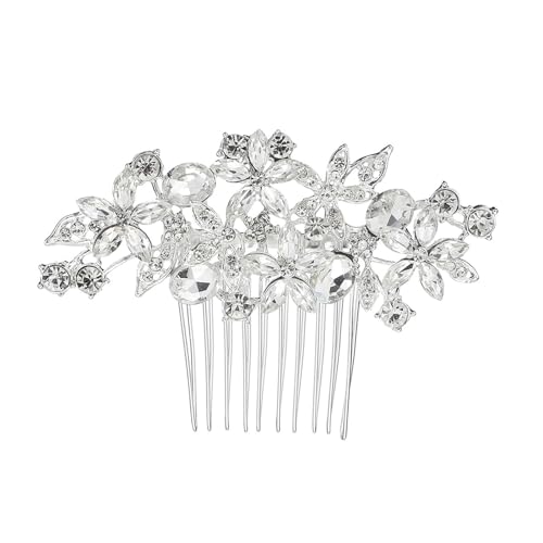 Peine con clip para joyería nupcial sujeción firme con diamantes