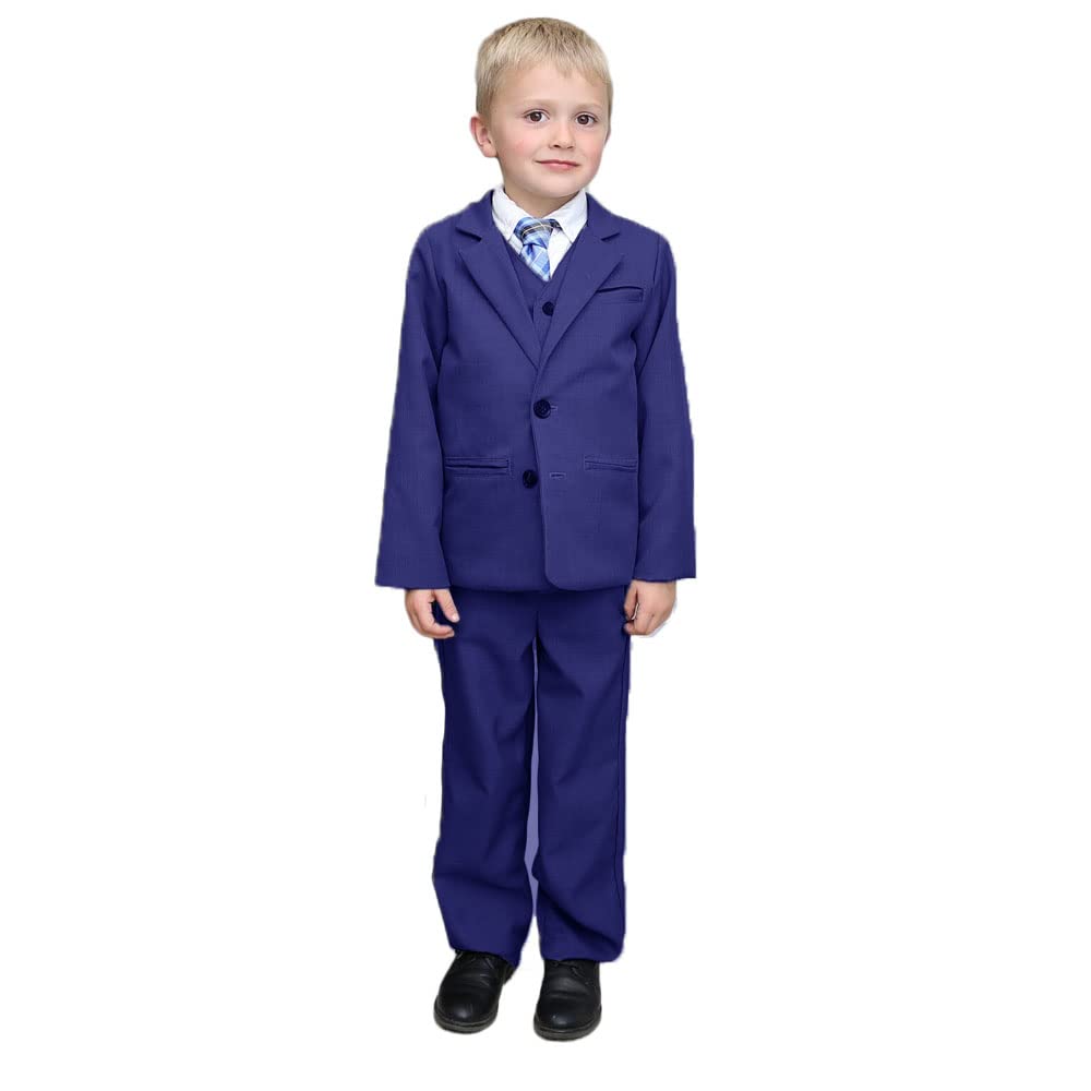 3-częściowe garnitury chłopięce slim fit, klasyczny chłopięcy, formalny garnitur, sukienka na wesele, ŻÓŁTY, 14 lat
