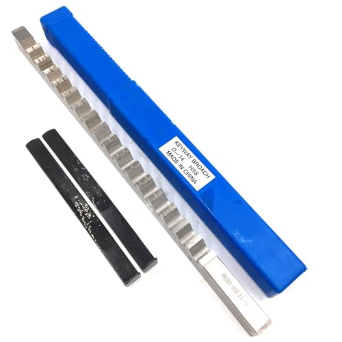 14mm Keyway Broach & Shim D Push Type Metric Size HSS Keyway Broaches Lathe Cutting Tool (14mm D)