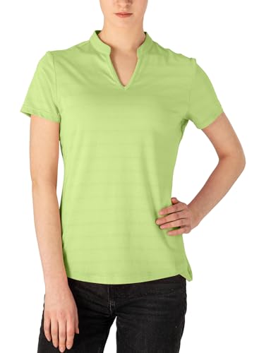 Image of Gopune Women's V Neck Golf Polo Shirts Collarless Short Sleeve Lightweight Quick Dry Tennis Running T-Shirts