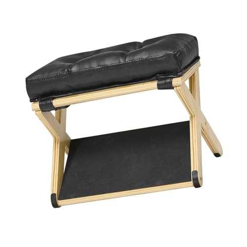 Easy Assembly Wooden Footrest Simple Arrange in 3 to 10 Periods Field Glasses Relief Assist Office Stool