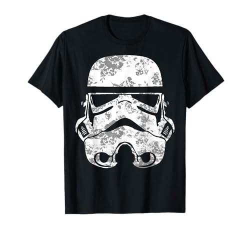 Star Wars Stormtrooper Helmet Flowers T-shirt