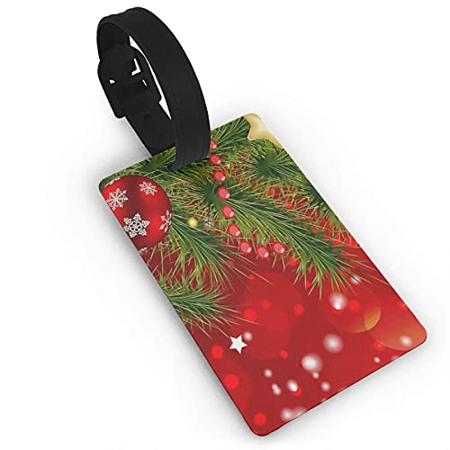 Luggage Tags Christmas Tree Presents PVC Name Tag Travel Suitcase Identifier ID Tags Durable Luggage Label