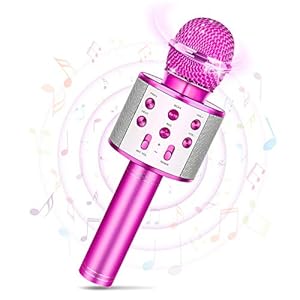 Tesoyzii Geschenk Mädchen 3 4 5 6 7 8 9 10 11 12 Jahre, Mikrofon Kinder Spielzeug ab 3-12 Jahre Mädchen, Drahtloses Bluetooth Karaoke Mikrofon Kinder KTV Karaoke Maschine
