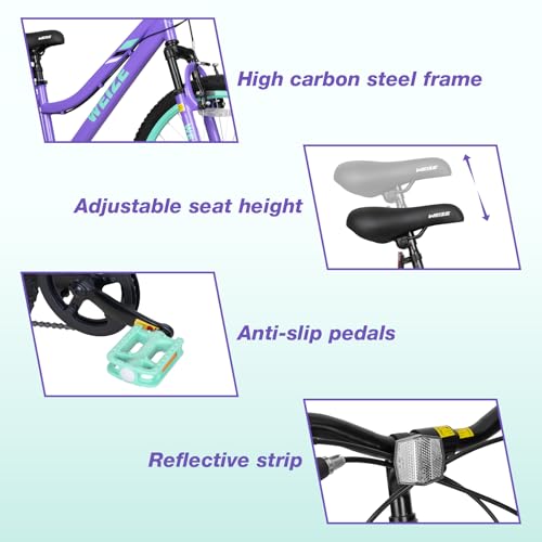 WEIZE 20 24 Inch Kids Mountain Bike,Kids Bike for Girls Age