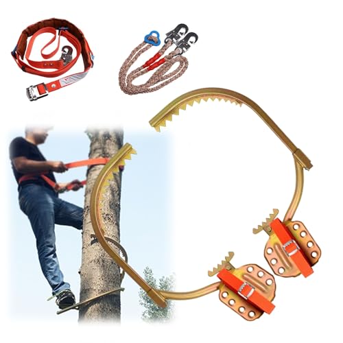 Lumivex Pole Climbing Spikes, 450Model Trees Artifact Electrician Wooden Foot Buckle, for Picking Fruit, Coconut, Various Sizes(450Model)