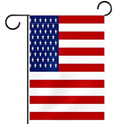 Drapeau de jardin américain de bienvenue en polyester pongé double face 30x45cm