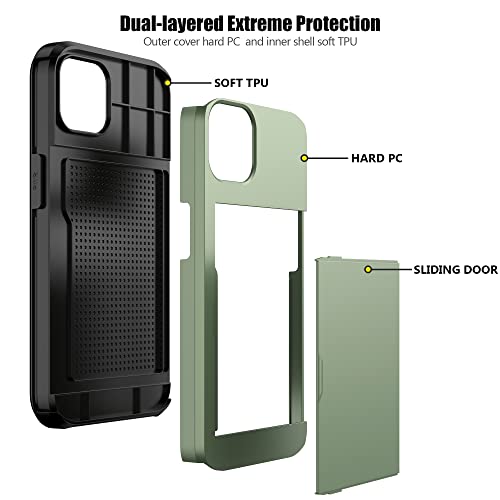 Coque iPhone 13 Pro antichoc avec fente pour carte cachée et robuste - 3