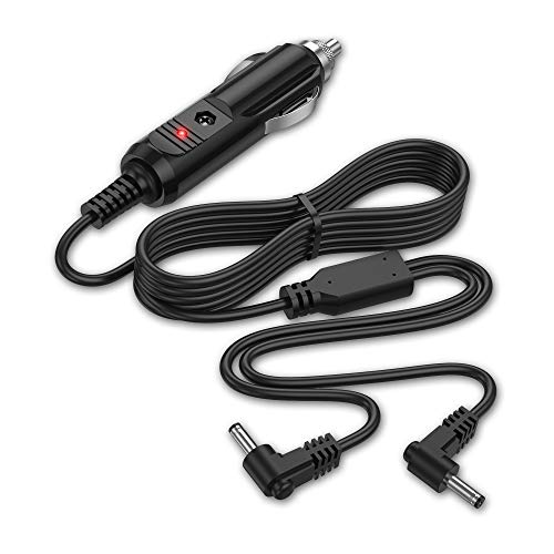 IBERLS 12V Vehicle Lighter Car Charger Cord for Philips Portable DVD Player Ly-02, Ay4133, Ay4197 Dual-Screens DC Adapter Auto Power Supply Cable (Dual)