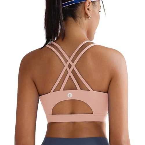 RUNNING GIRL Sports Bras for Women,Padded Sports Bra Tank Top Sexy Crisscross Back High Impact Longline Workout Yoga Bra
