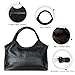 KOGTLA Vegan Leather Purses for Women with Detachable Satchel Strap, Ladies Handbags, Tote Hobo Bags with Top Handle Black