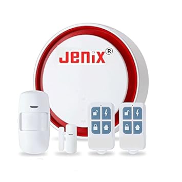 Jenix WiFi GSM Home Security Alarm System Siren with Door Sensor Motion Sensor Mobile app Operated