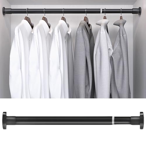 Adjustable Closet Rods, 19-106 in Telescopic Hanging Pole with Strong