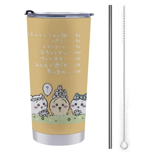 可愛 小動物 アニメです ステンレスマグカップ スタイリッシュ マグカップ 600ml 保冷 保温 蓋付き タンブラー 美観 二重構造 かわいい こぼれないコップ 旅行 車用マグカップ 男女兼用 贈り物