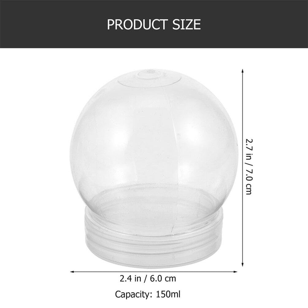 Abaodam 20pcs Globe Kit Reusable Shape Globes with Screw off Caps for Crafts Empty Water for Christmas Decoration and Creative Projects