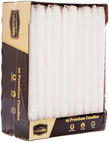 Unscented Bistro Tapered Dinner Food Table Candles 8-9 Hours Burn Time