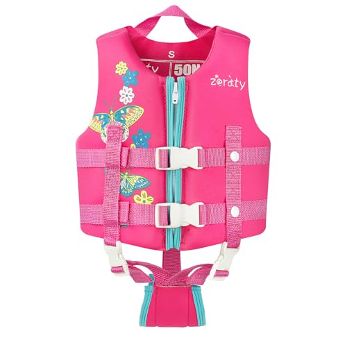 Zeraty Gilet de Natation pour Enfants Float Maillot de Bain Veste de Natation néoprène garçon Fille Maillots de Bain de flottabilité pour Apprendre à...