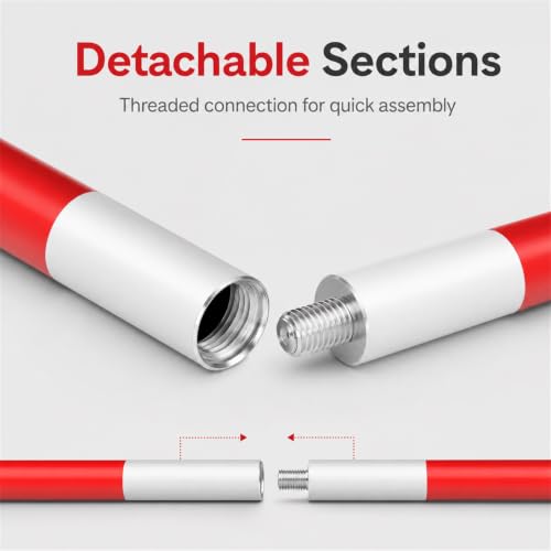 Poste topográfico de aluminio segmentado de alta resistencia estructural 4
