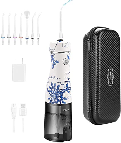 Cordless Water flosser for Cleaning Teeth: 3 Modes 7 nozzles, IPX7 Waterproof, 5 Hours of Charging for 50 Days, Portable Oral Rinse for Home, Travel, Braces, Bridges, Care