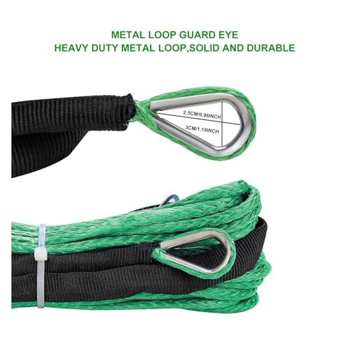 Corde de treuil synthétique 7200lbs ultra résistante pour câble ATV - 3