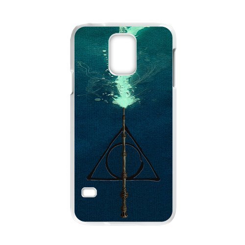 Harry Potter Deathly Hallows Magic Wand Pattern Vintage Cool Personalized Blue Case For Samsung Galaxy S5 - Custom Personalized Hard Plastic Phone Case Shell Back Cover Protective Case