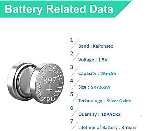 Pilas SR726SW 1.5V para Relojes Paquete x10 miniatura 3