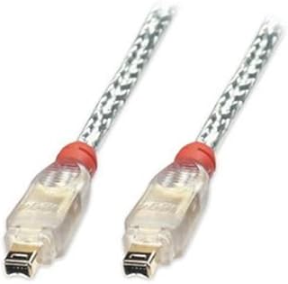 Lindy FireWire Cable - Premium 4 Pin Male to 4 Pin Male, Transparent, 4.5m (30883)