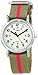 Timex Women's T2N917 "Weekender" Watch with Olive Green and Red Nylon Strap