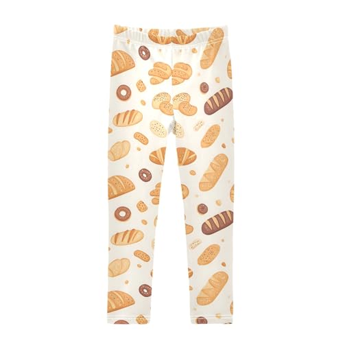 Various Types of Bread Girls Leggings Athletic Pants Tights Stretch Bottom