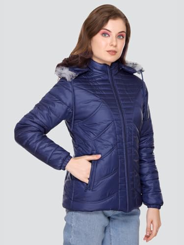 Image of RARE TIMES Women's Stylish Solid Full Sleeves Jacket | Winter Wear Quilted Jacket for Travelling | Regulaer Fit Puffer Jacket For Women