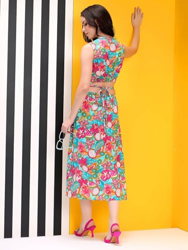 Image of KOTTY Women's Flowy Midi Round Neck Plus Size Dress