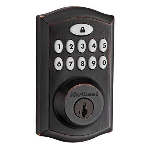 Kwikset 99130-003 Smartcode 913 Non-Connected Keyless Entry Electronic Keypad Deadbolt Door Lock Featuring Smartkey Security, Traditional Venetian Bronze #TOP4