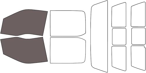 Vista 37 de Rvinyl Kit de tinte de ventana compatible con Ford F-350 2017-2023 (4 puertas SuperCrew) - Visera de tira de parabrisas - 5%