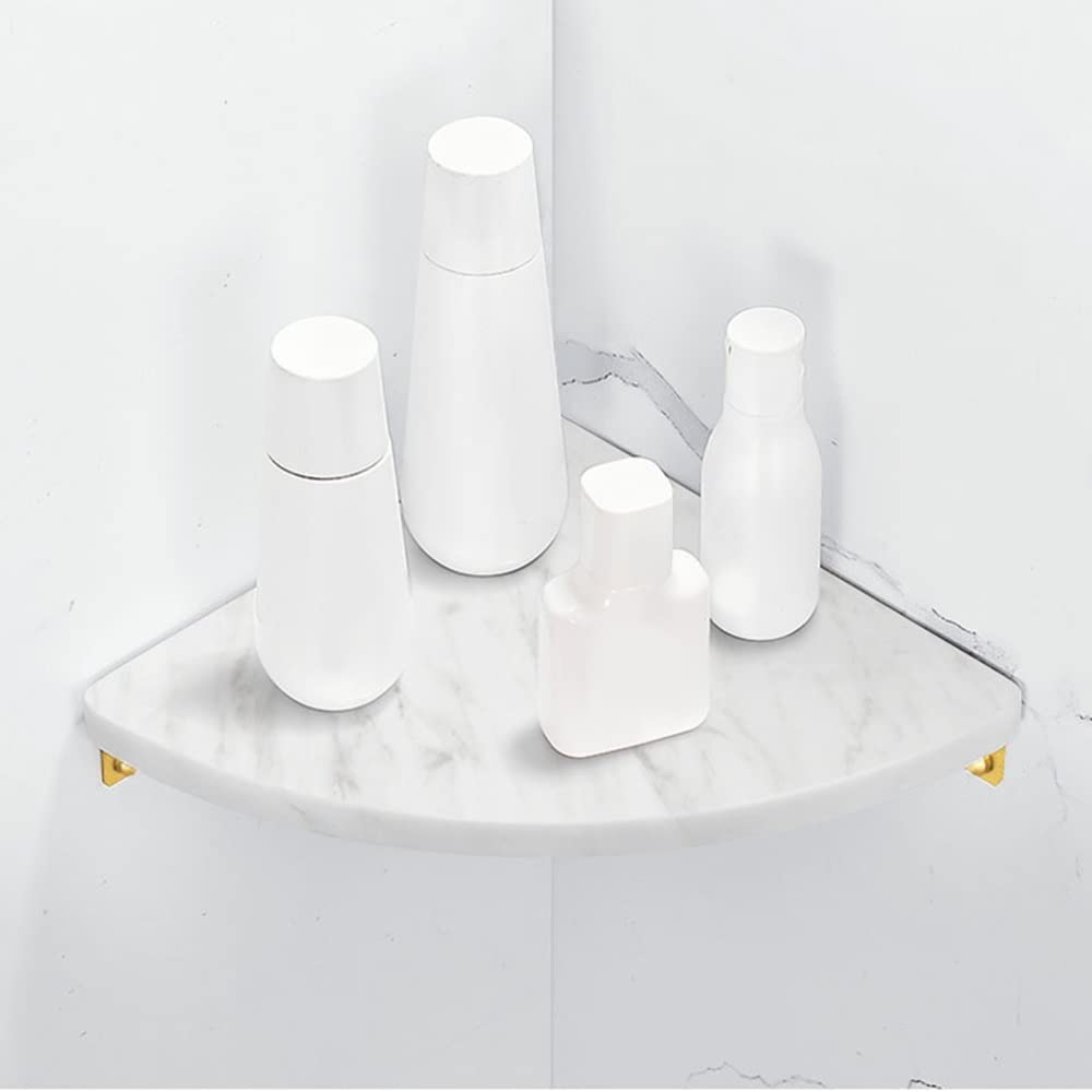 BAHELS Corner Shower Caddy Marble Bathroom Shelf Wall Mounted Cosmetic Shelf Shower Storage Rack Shower Storage Rack Shower
