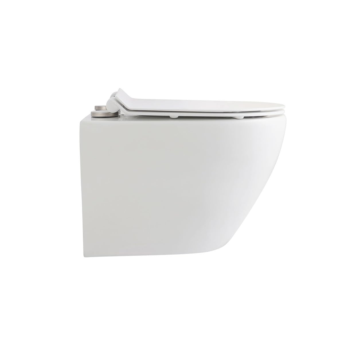 Belvit Wand-WC Komplettset, Vorwandelement 75-82 cm, Spülrandlos, Weiß